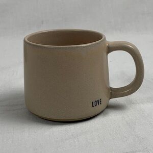 Hearth & Hand Magnolia Tan Love Mug with Embossed Heart Design Inside 10oz